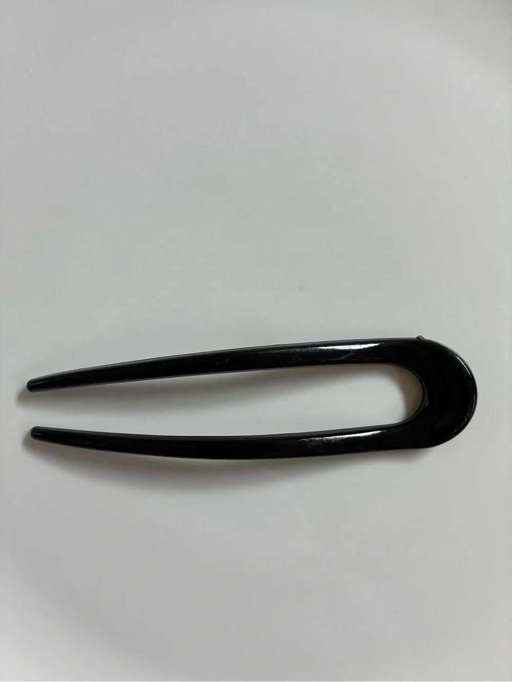 French Sleek Black U Shaped Hair Pin - Women’s Accessories